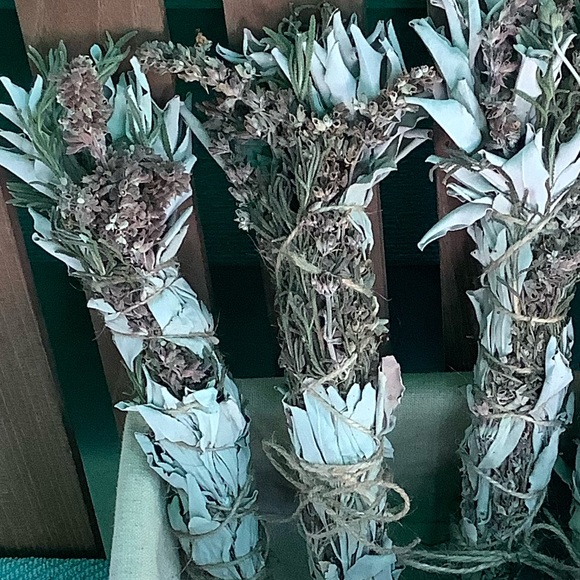 Hand Crafted Other - White Sage with Lavender 10”Organic Natural Boho Home Decor Smudge Stick